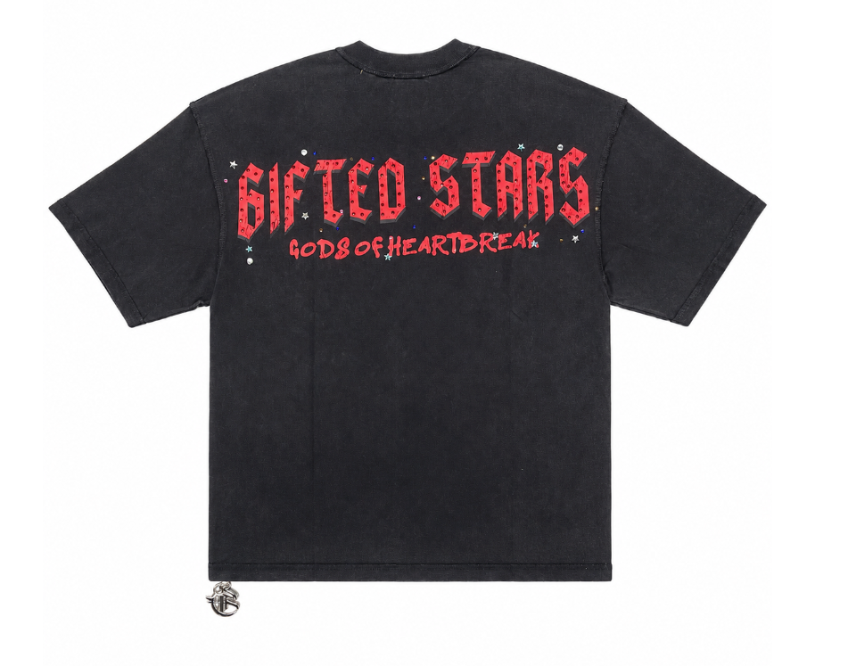 GFTD HEARTBREAK BLK TEE