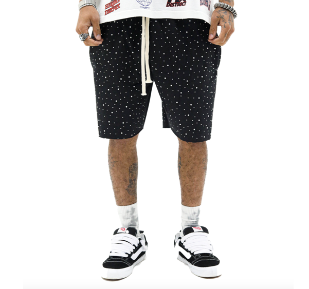 Heights District - Rhinestones Raw Shorts