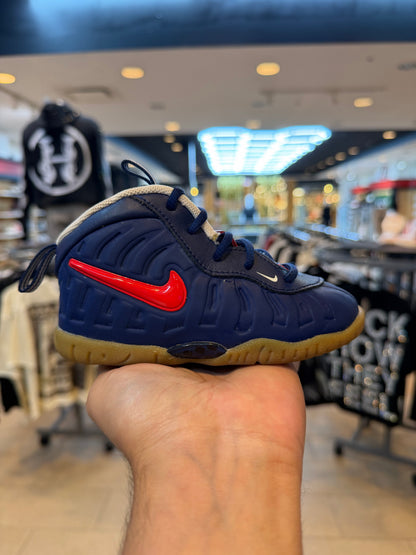 Nike Air Foamposite Pro Blue Void University Red (TD) PRE-OWNED