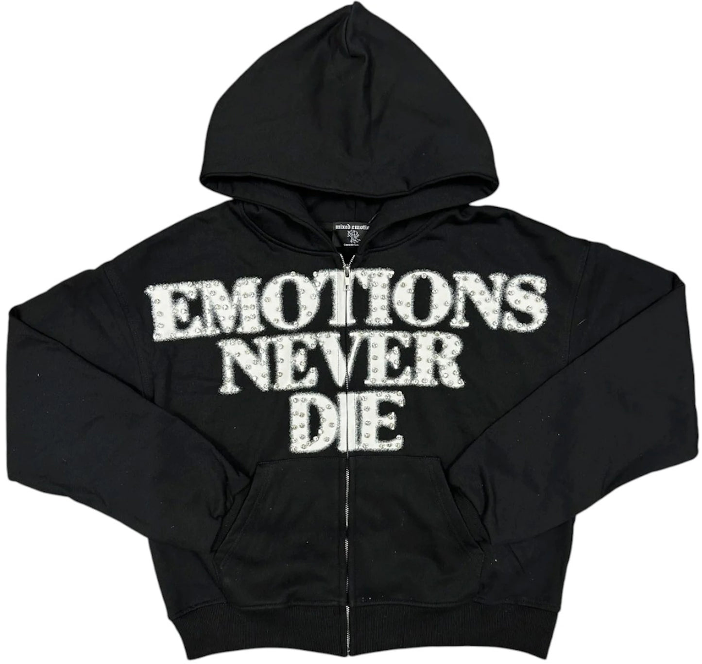 Mixed Emotions End Rhinestone Hoodie Black (PRE-OWNED)