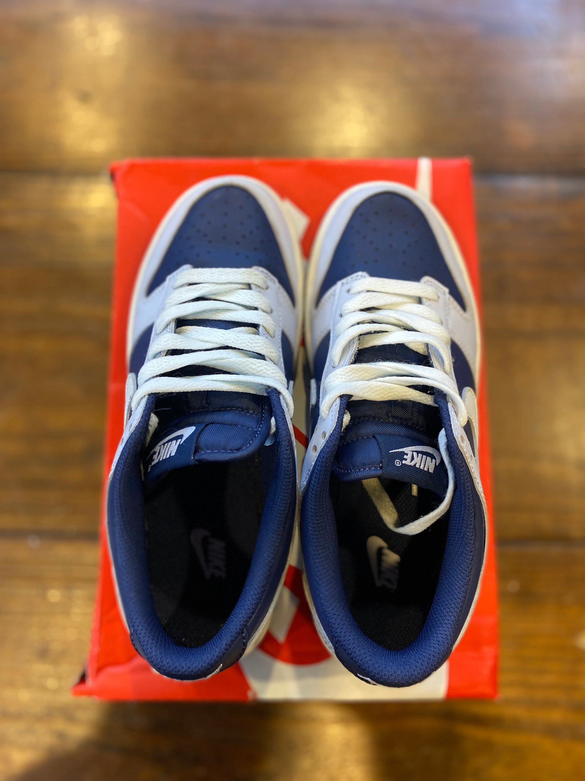 Nike Dunk Low Football Grey Midnight Navy (GS) PRE-OWNED