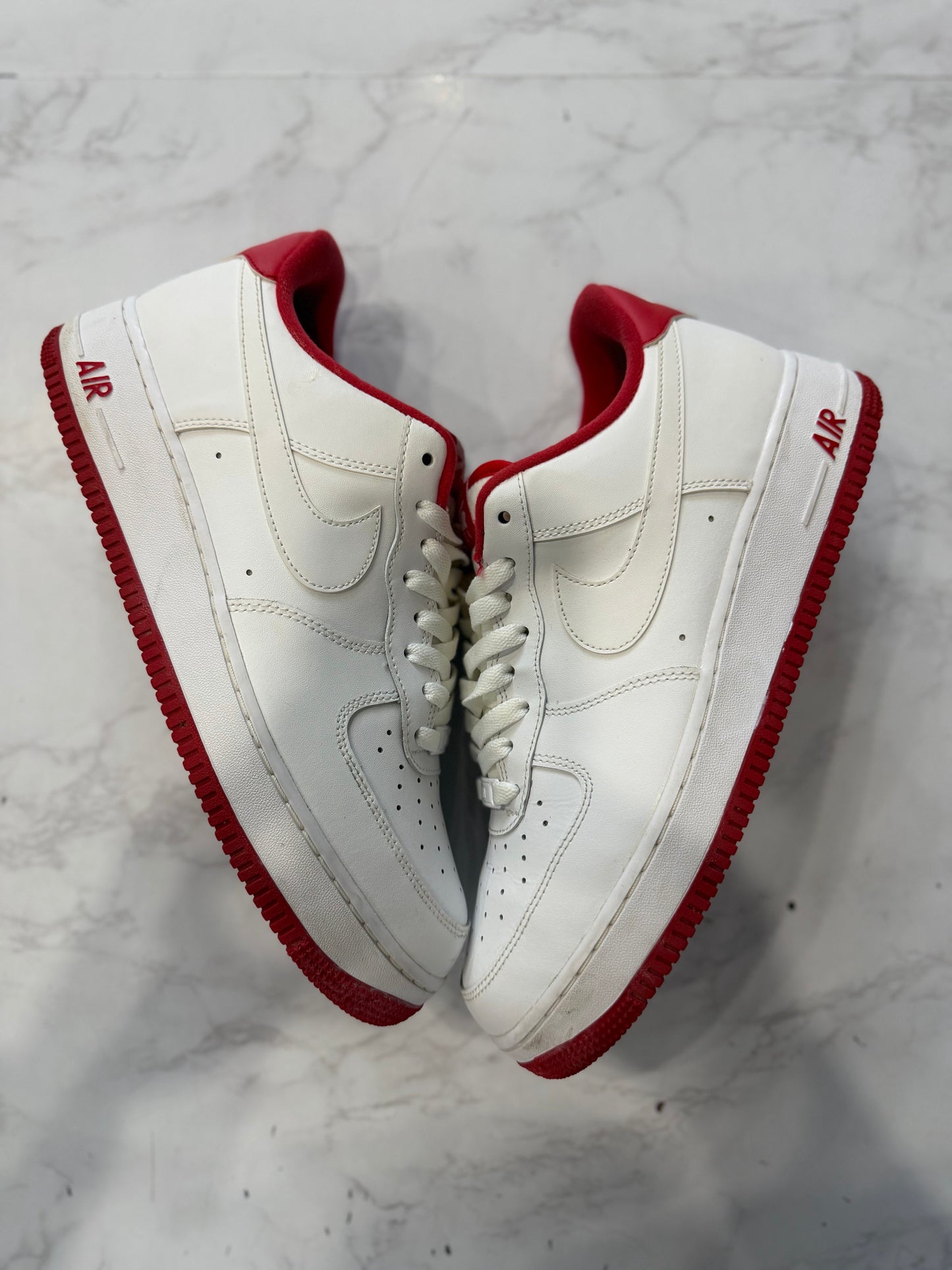 Nike Air Force 1 Low White University Red PRE-OWNED