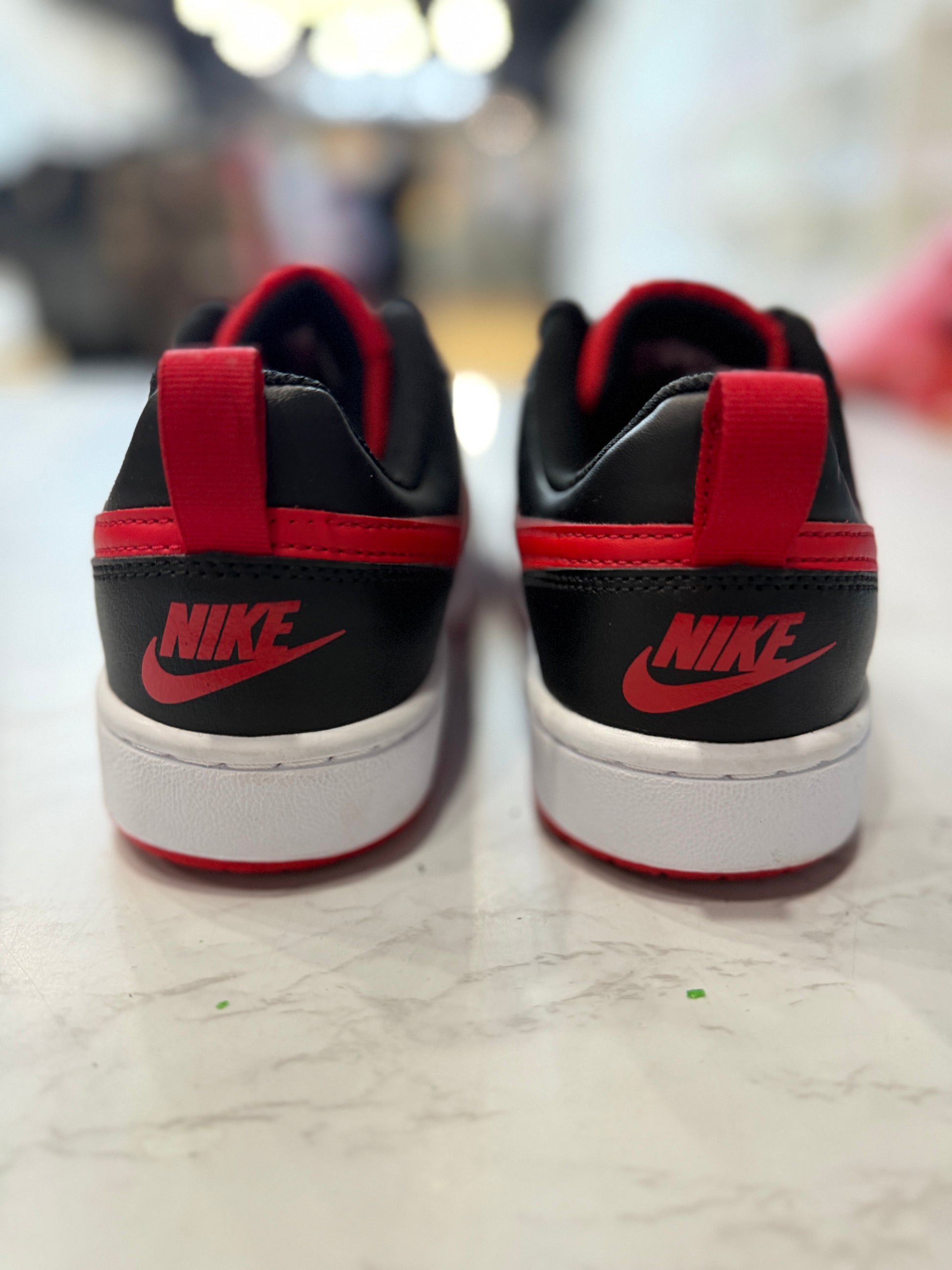 Nike Court Borough Low 2 Black University Red (GS) PRE-OWNED
