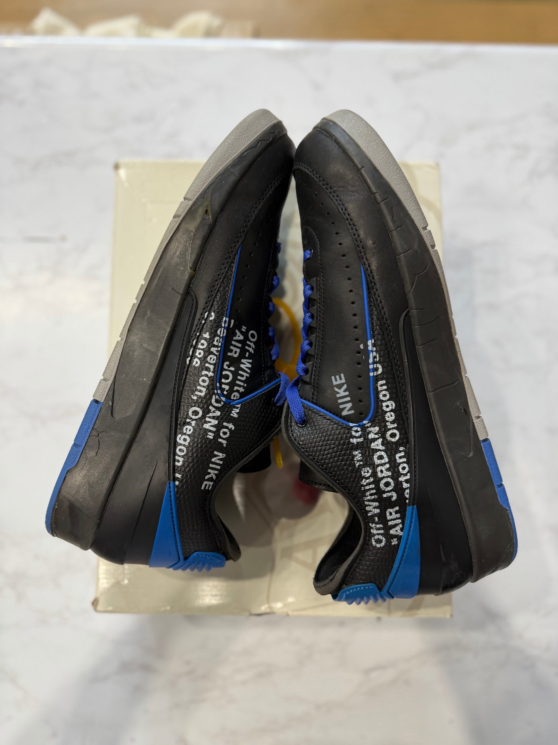 Jordan 2 Retro Low SP Off-White Black Blue PRE-OWNED