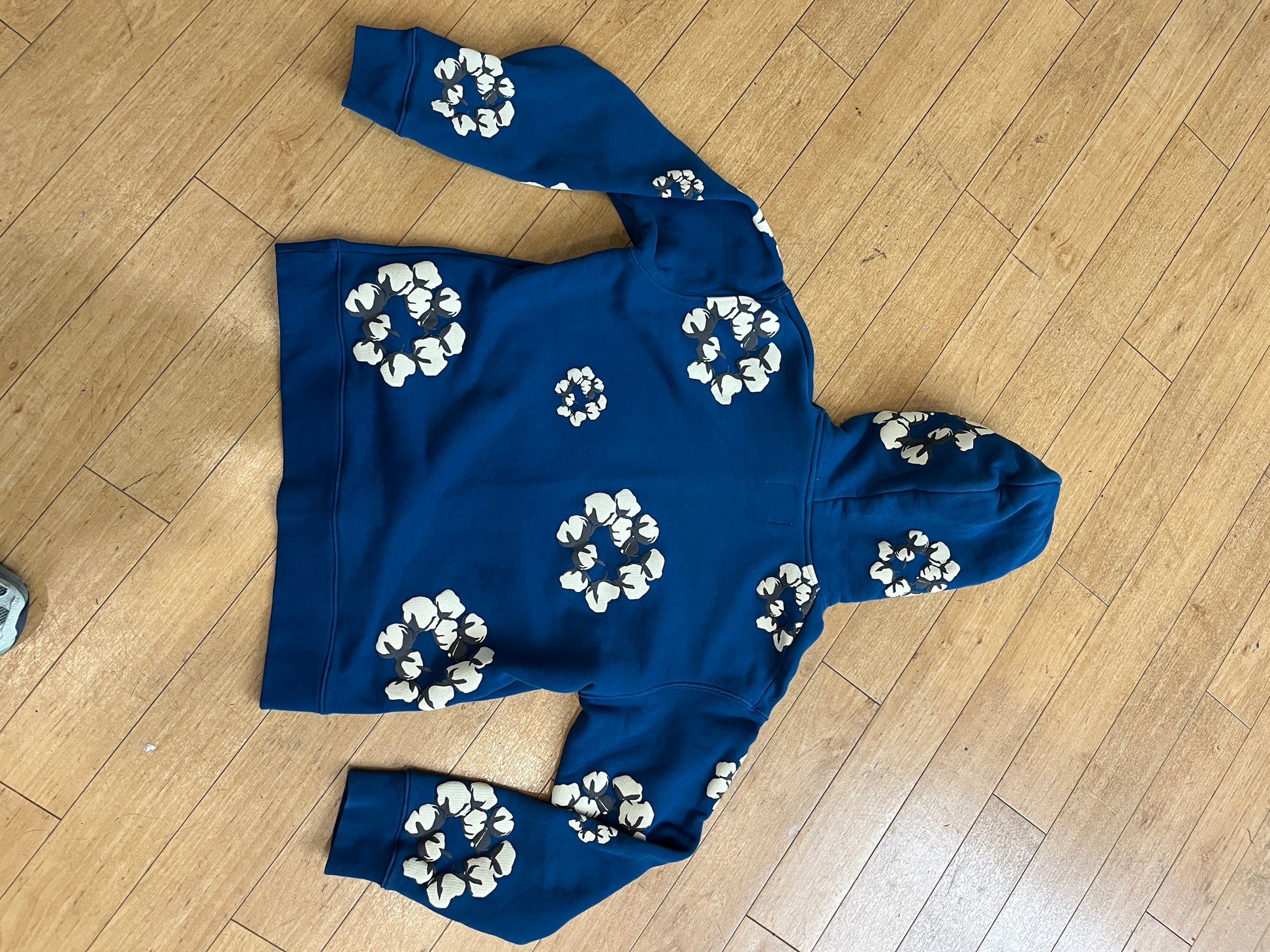 Denim Tears x CPFM Cactus Tears Wreath Hoodie Navy PRE-OWNED