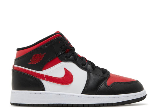 Jordan 1 Mid GS Black Fire Red