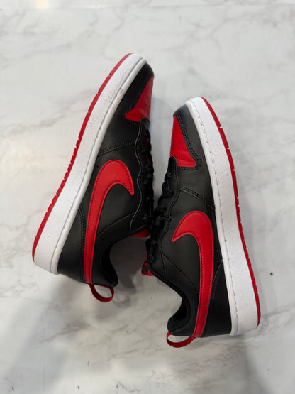 Nike Court Borough Low 2 Black University Red (GS) PRE-OWNED