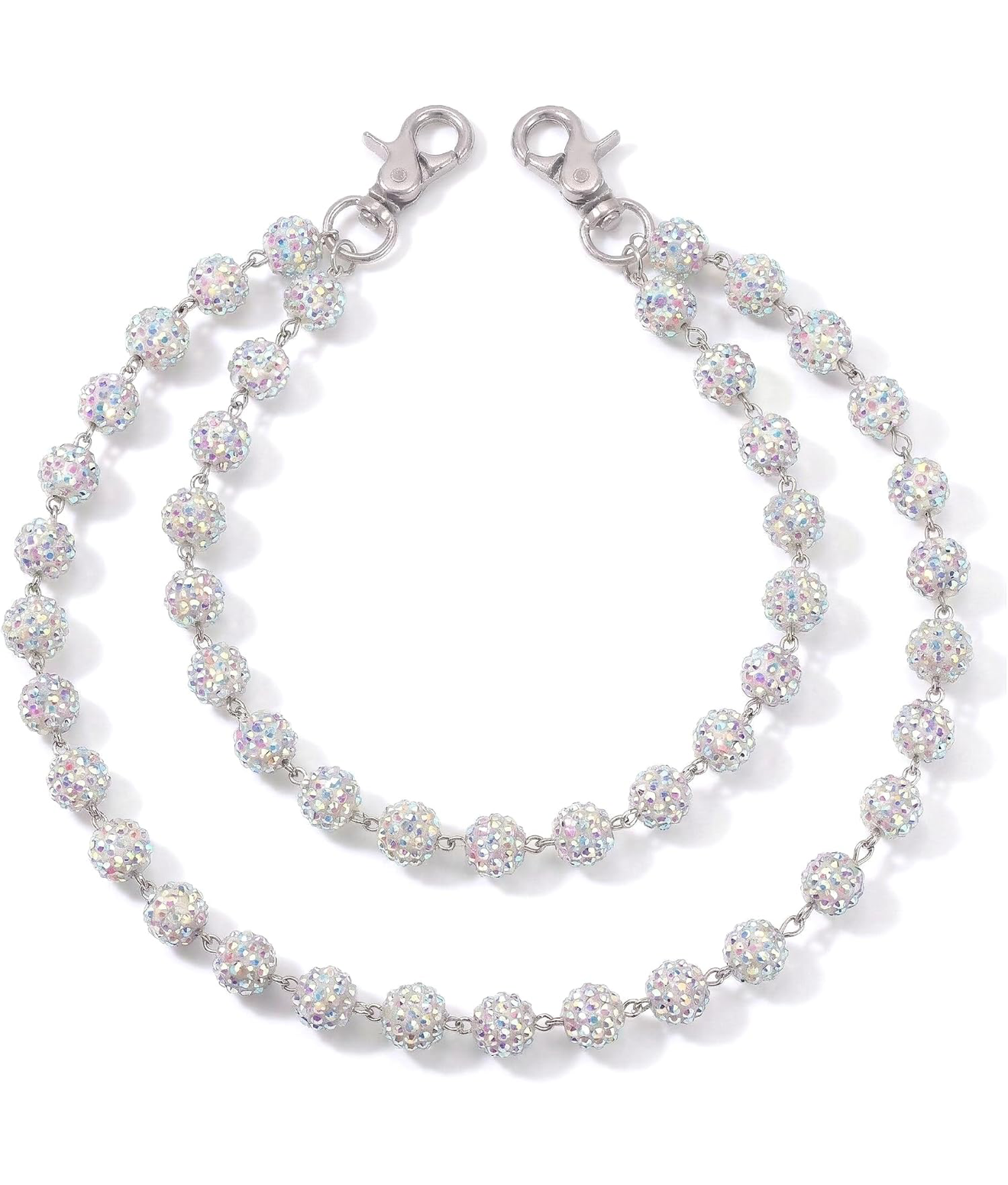 Rainbow Rhinestone Wallet Chain
