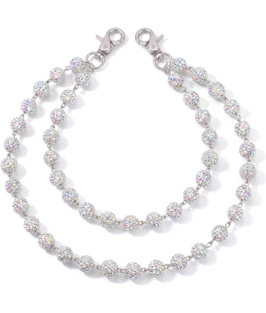 Rainbow Rhinestone Wallet Chain