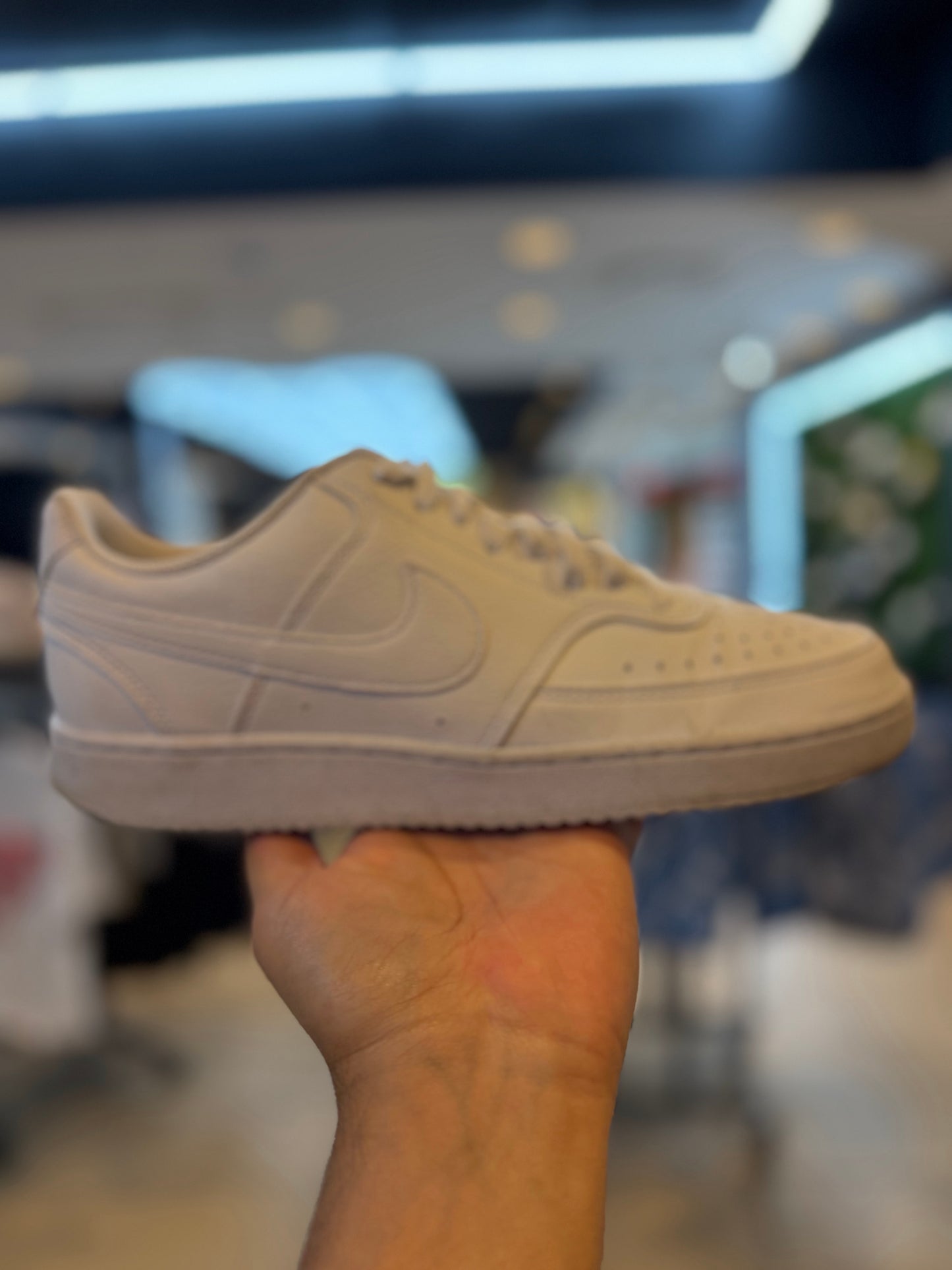 Nike Court Vision Low Next Nature Triple White PRE-OWNED
