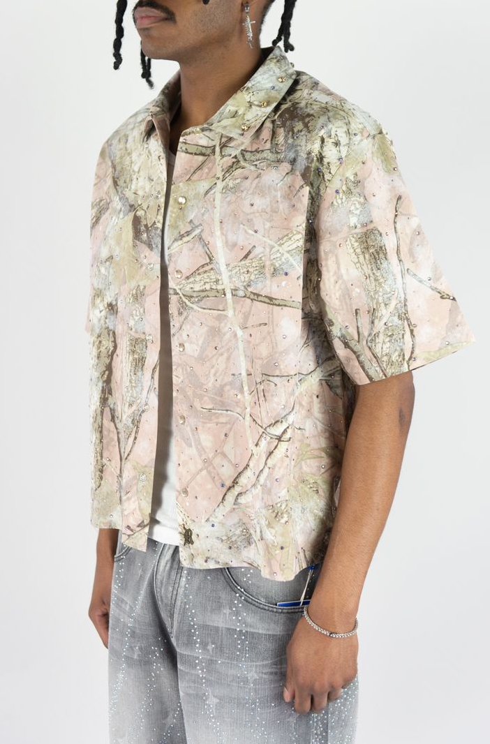 R3BEL CAMO Rhinestone Flannel
