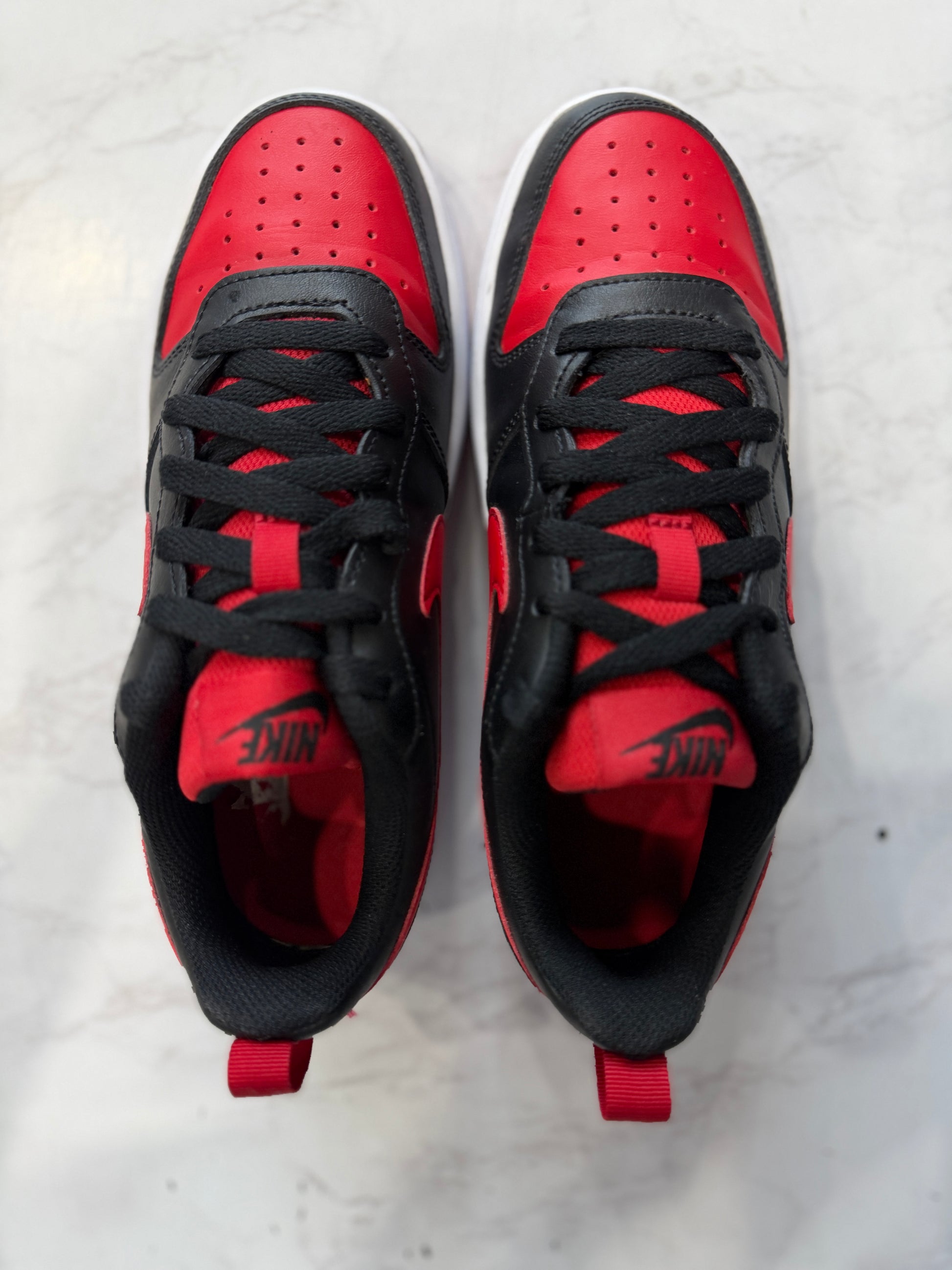 Nike Court Borough Low 2 Black University Red (GS) PRE-OWNED