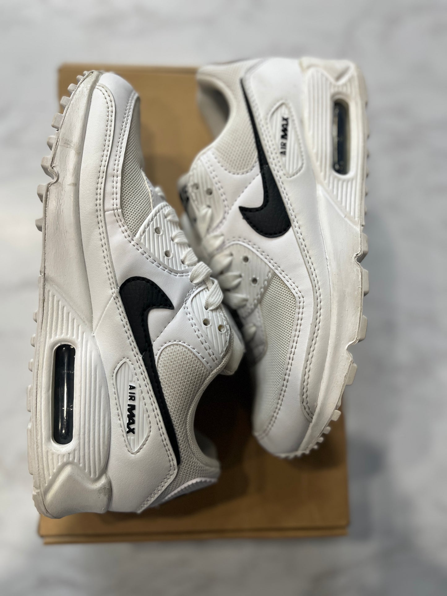 Nike Air Max 90 Next Nature White Black (Women's) PRE-OWNED