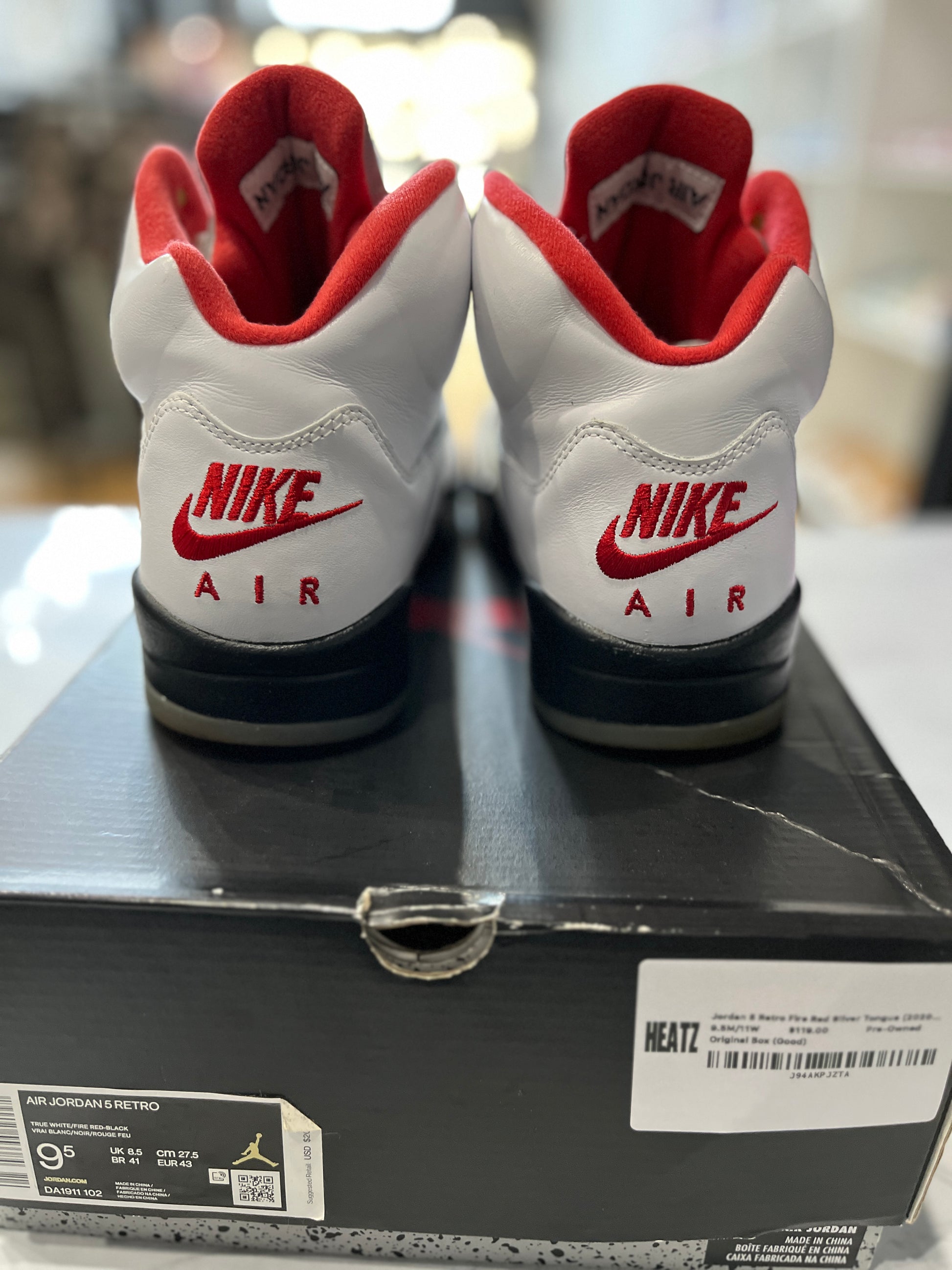 Jordan 5 Retro Fire Red Silver Tongue (2020) PRE-OWNED