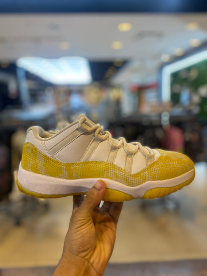Jordan 11 Retro Low Yellow Snakeskin (Women's) PRE-OWNED