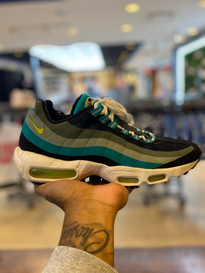 Nike Air Max 95 No Sew Running Sneakers Black/Venom Green-Turbo Green PRE-OWNED