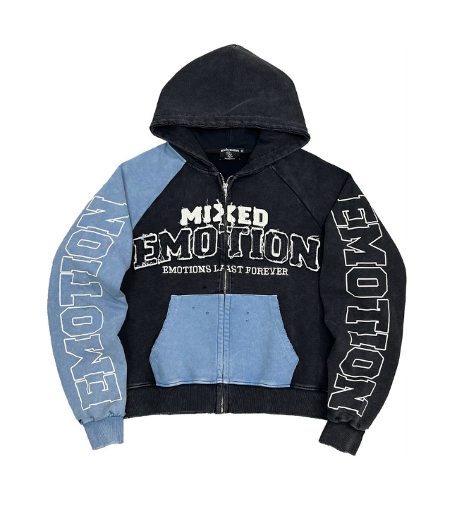 Blue “Split Decision” Hoodie