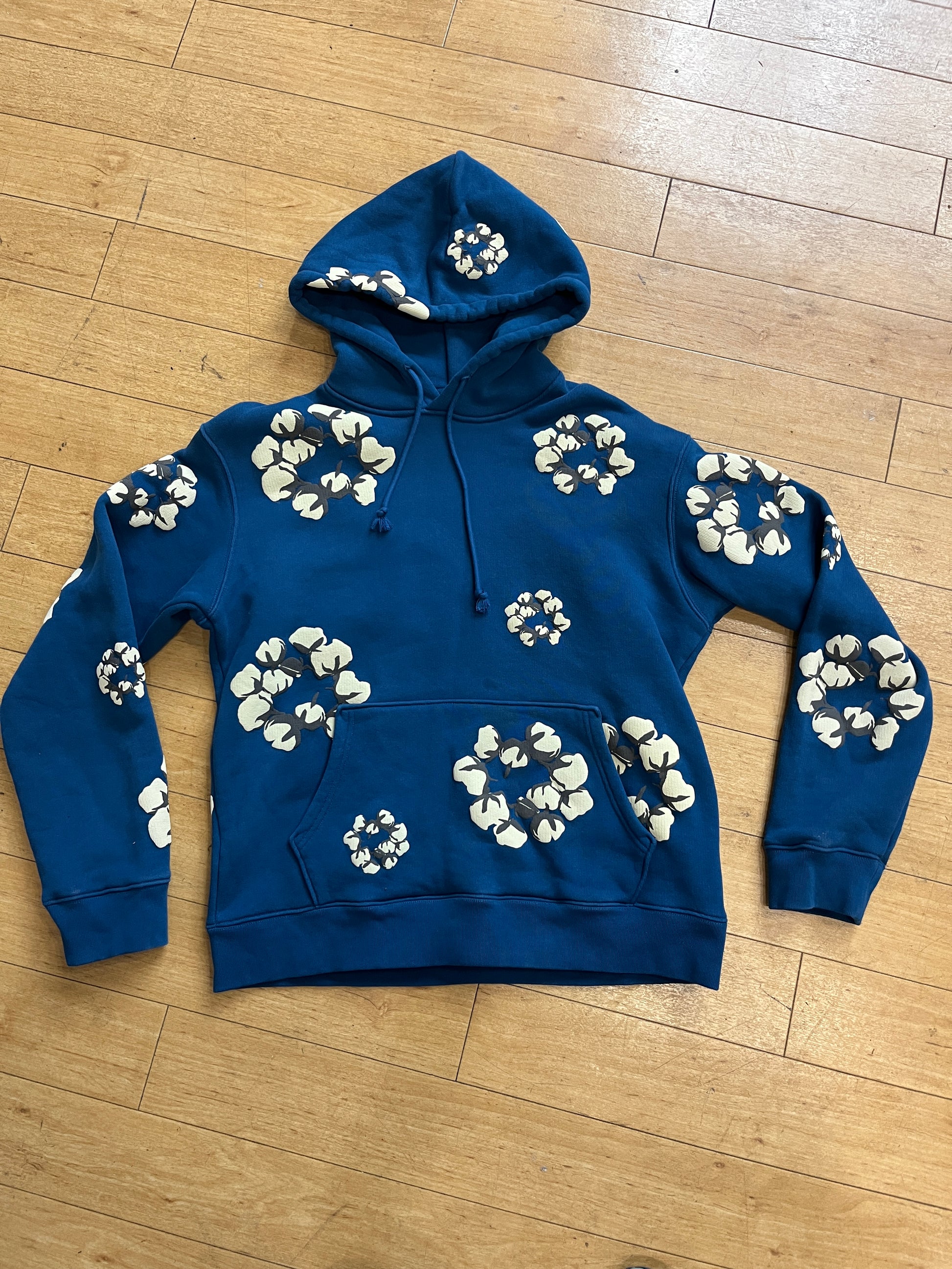 Denim Tears x CPFM Cactus Tears Wreath Hoodie Navy PRE-OWNED