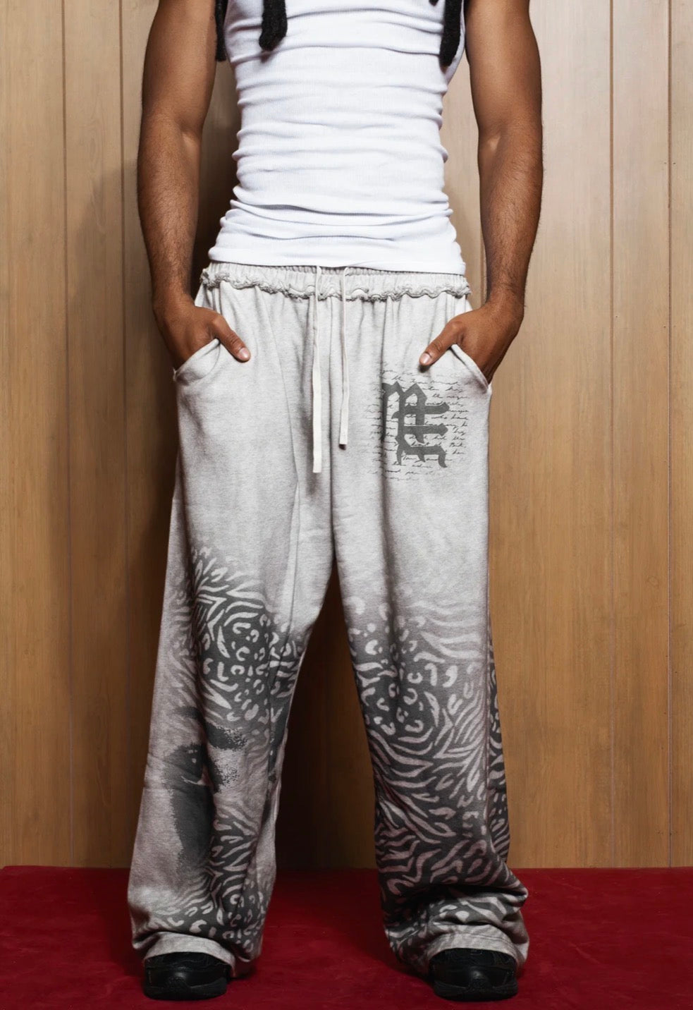 Grey 'Striped' Sweatpants
