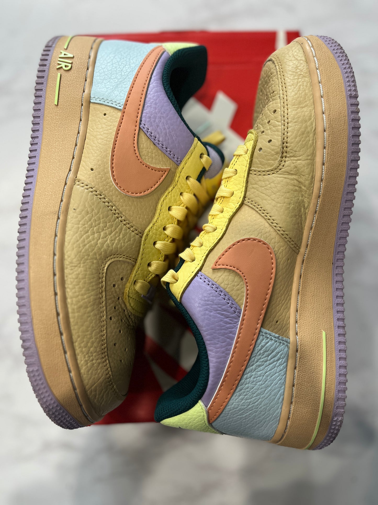 Nike Air Force 1 Low '07 Sesame Hydrangeas Soft Yellow Apricot Agate PRE-OWNED