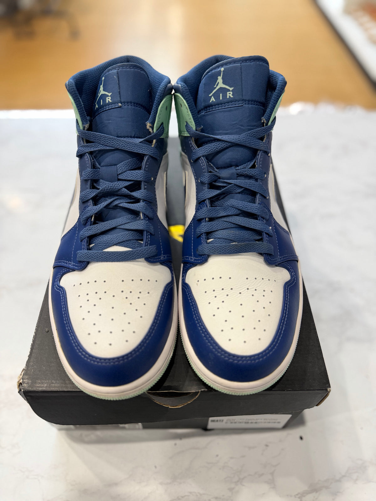 Jordan 1 Mid Mystic Navy Mint Foam PRE-OWNED