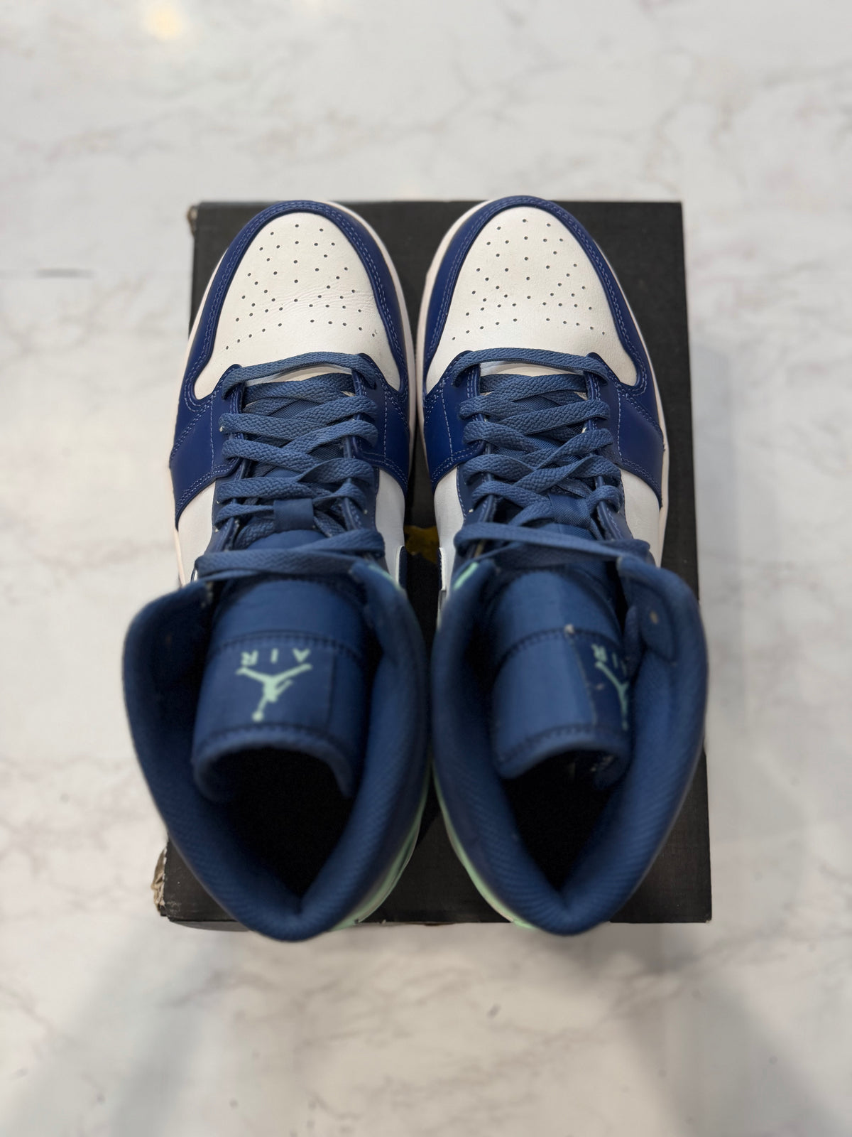 Jordan 1 Mid Mystic Navy Mint Foam PRE-OWNED