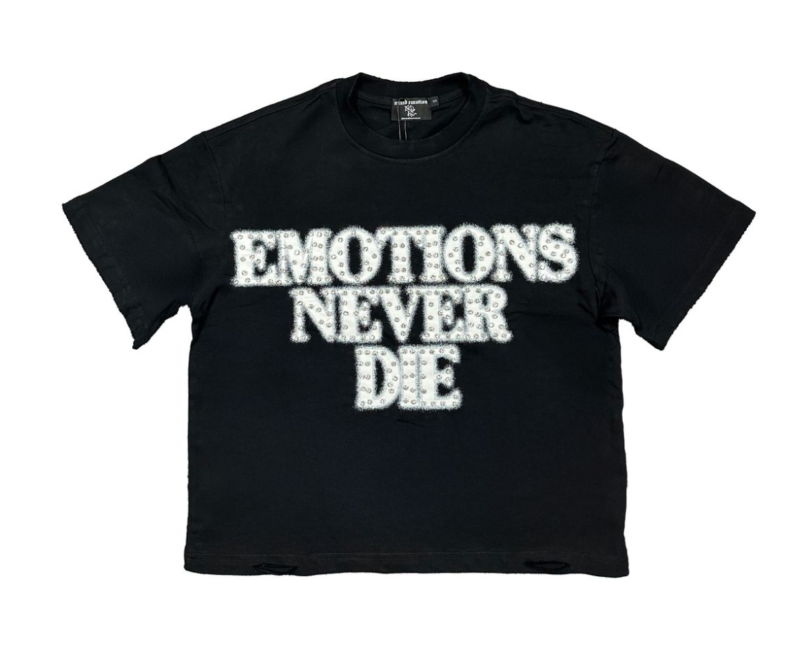 Black ‘End’ Rhinestone Tee