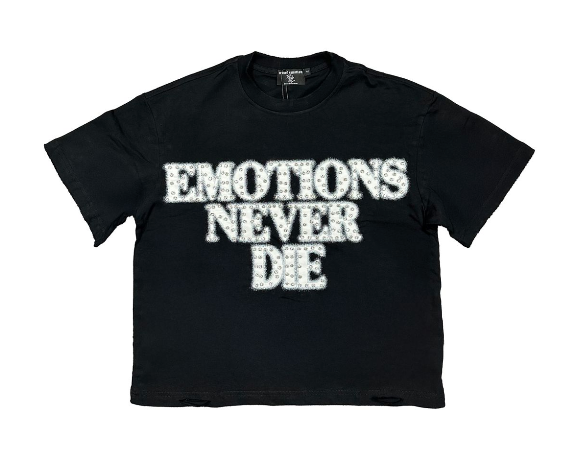 Black ‘End’ Rhinestone Tee
