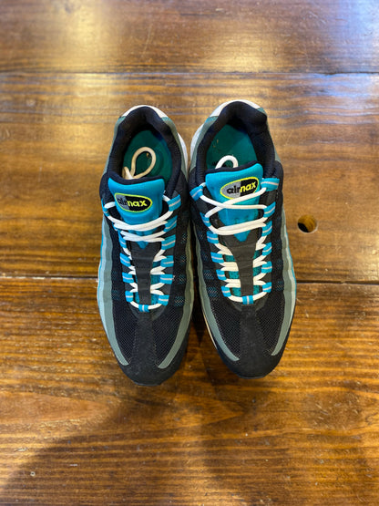 Nike Air Max 95 No Sew Running Sneakers Black/Venom Green-Turbo Green PRE-OWNED
