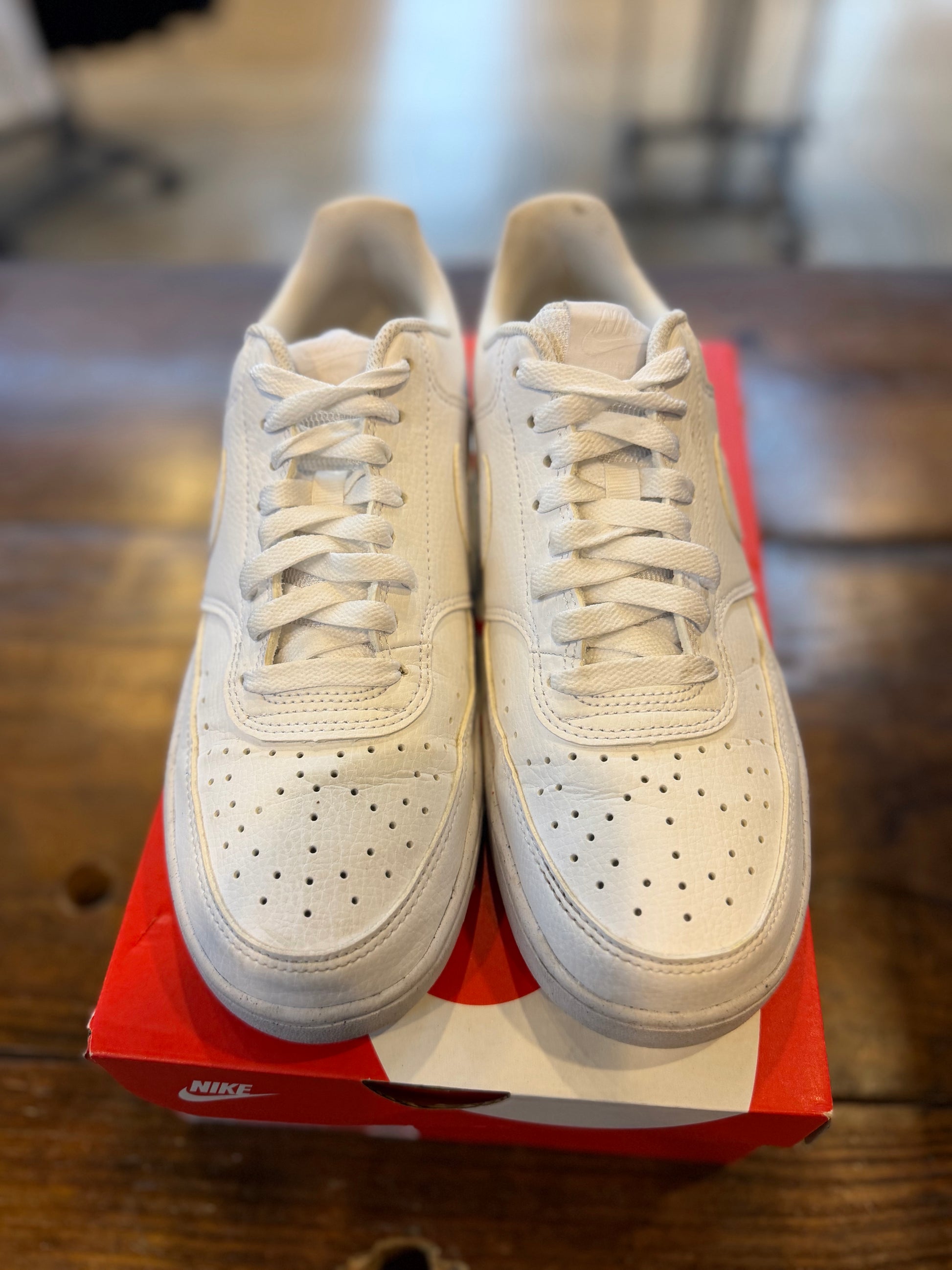Nike Court Vision Low Next Nature Triple White PRE-OWNED