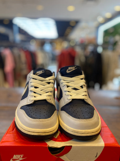 Nike Dunk Low Football Grey Midnight Navy (GS) PRE-OWNED