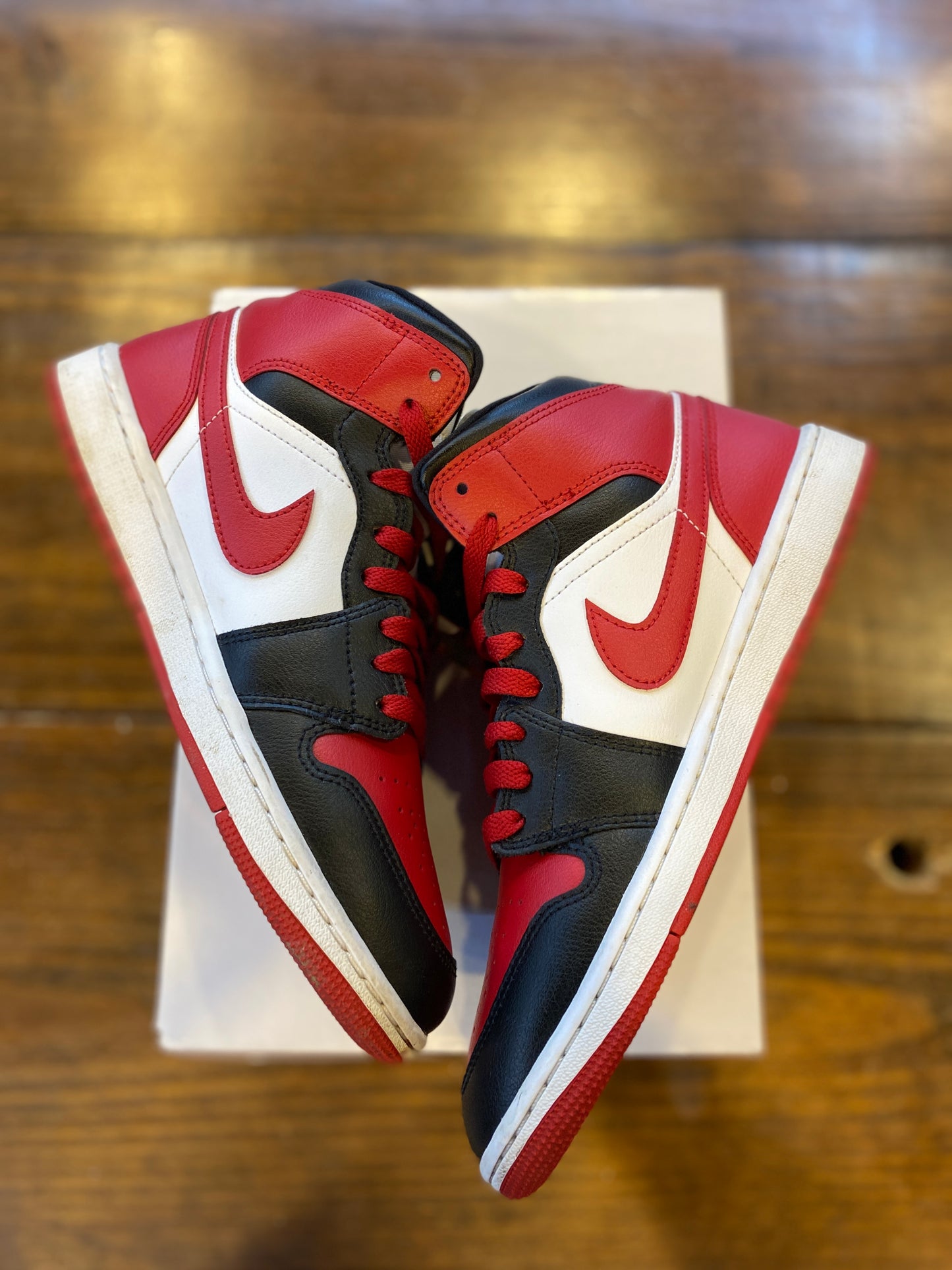 Jordan 1 Mid Alternate Bred Toe (Women's) PRE-OWNED