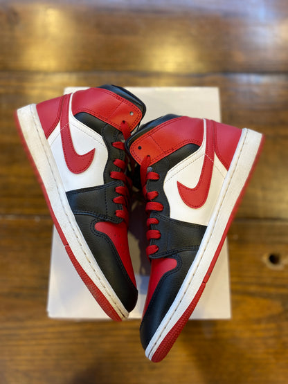 Jordan 1 Mid Alternate Bred Toe (Women's) PRE-OWNED