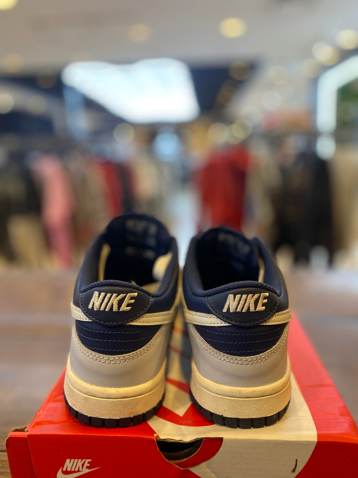 Nike Dunk Low Football Grey Midnight Navy (GS) PRE-OWNED