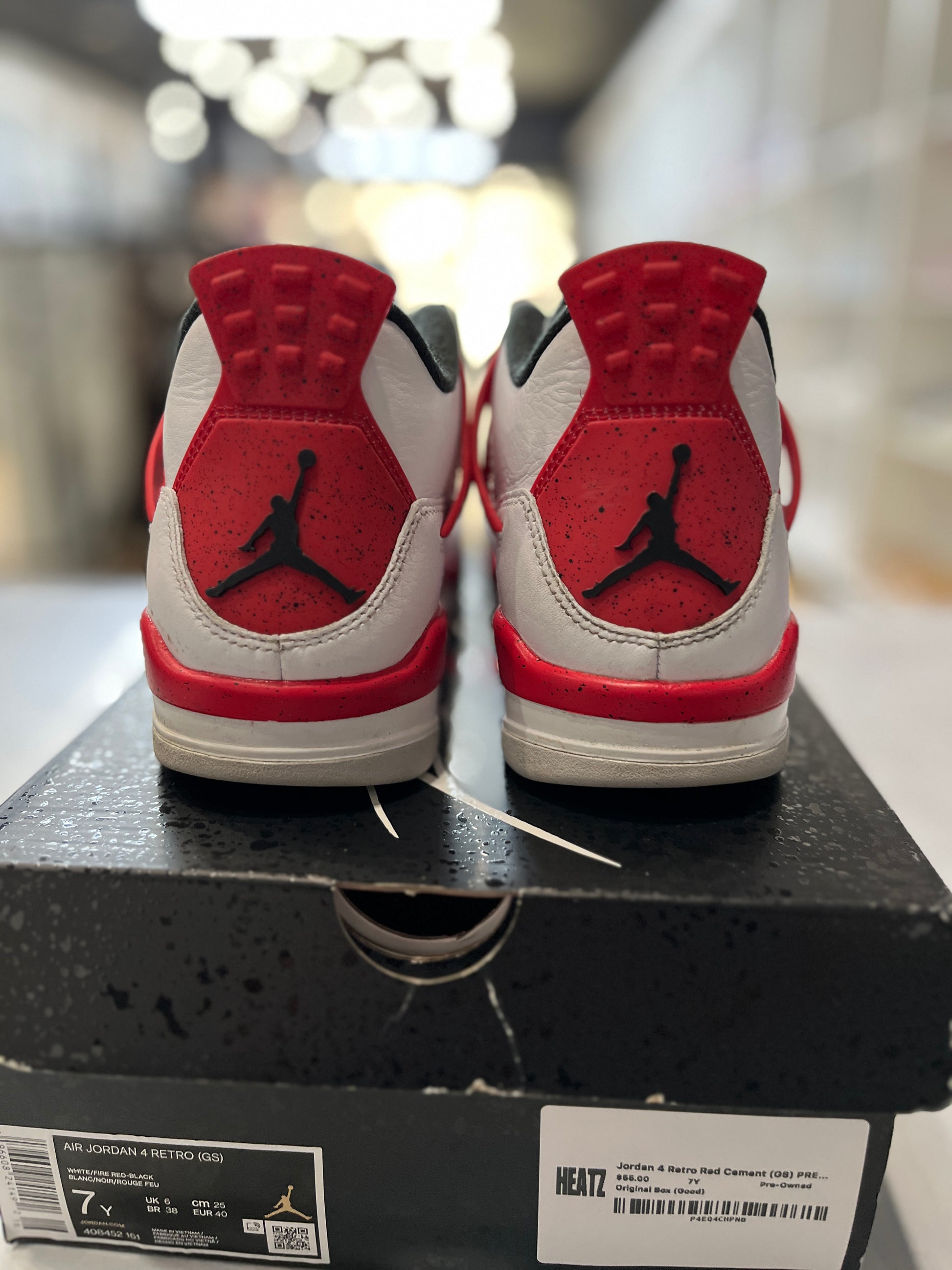 Jordan 4 Retro Red Cement (GS) PRE-OWNED