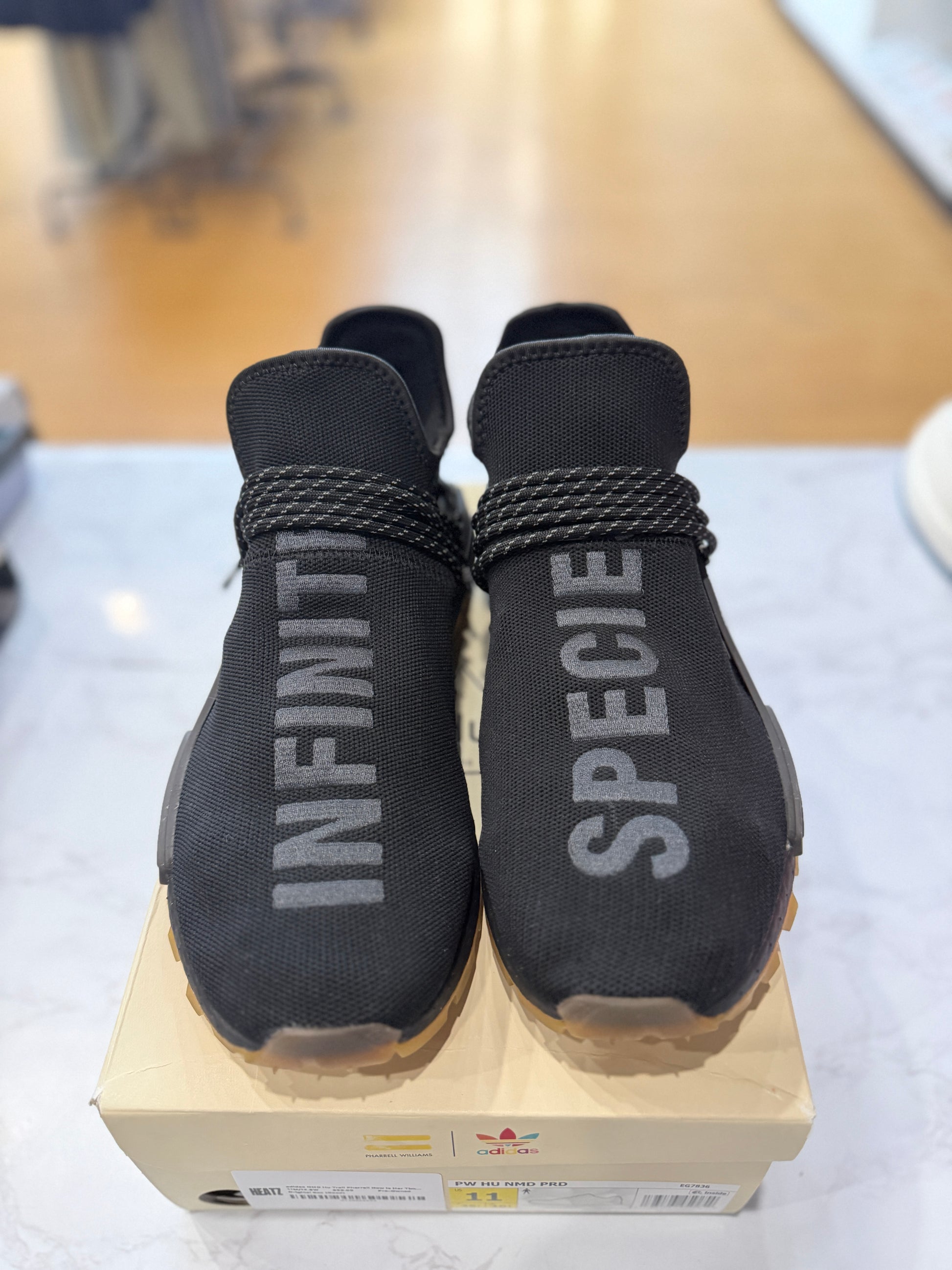 adidas NMD Hu Trail Pharrell Now Is Her Time Black PRE-OWNED