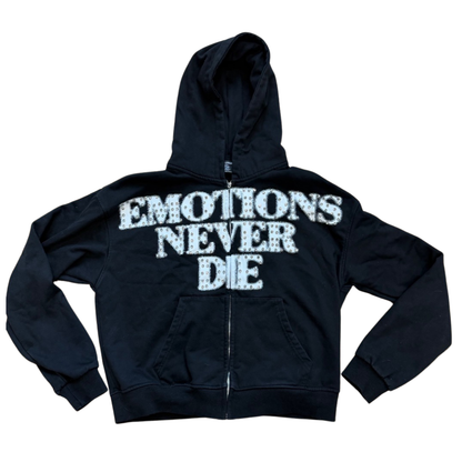 Mixed Emotions End Rhinestone Hoodie Black (PRE-OWNED)