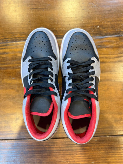 Jordan 1 Low Black Light Smoke Grey Gym Red PRE-OWNED