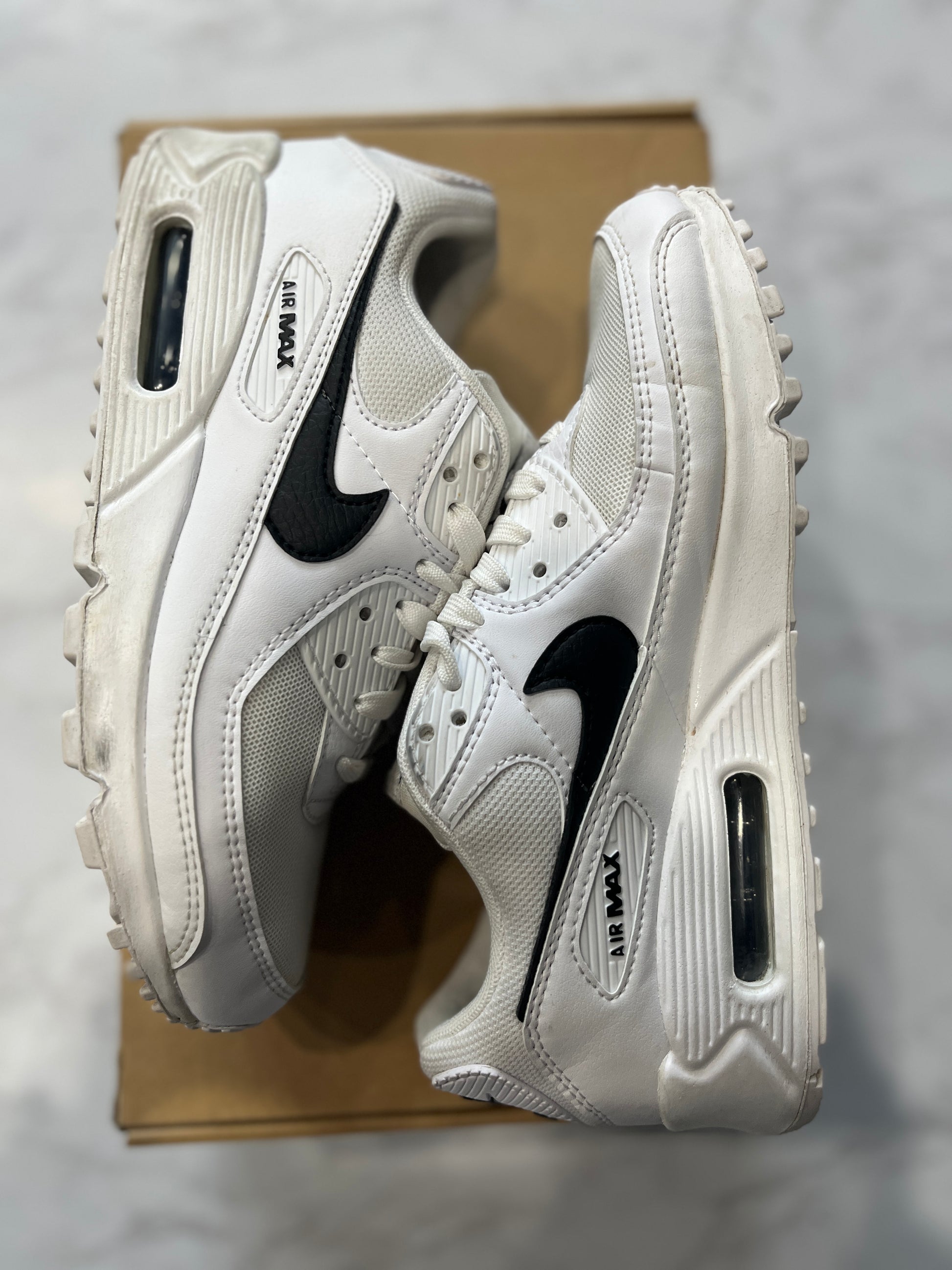 Nike Air Max 90 Next Nature White Black (Women's) PRE-OWNED