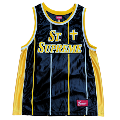 Supreme St. Supreme Basketball Jersey Black (PRE-OWNED)