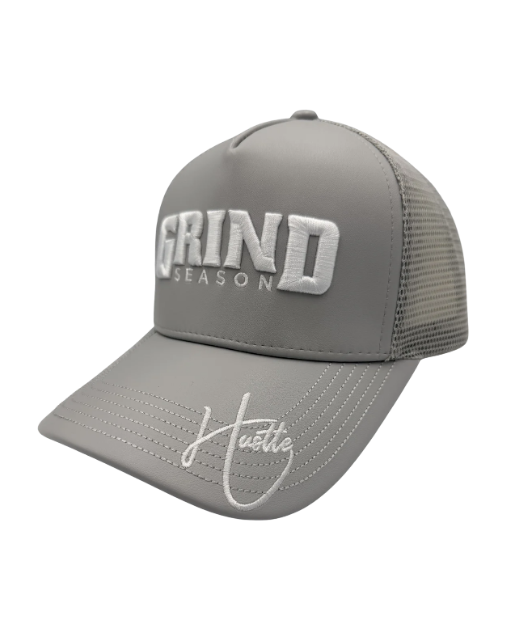 YBE Grind Season Leather Hat Grey