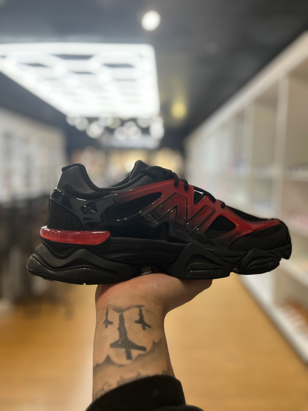 New Balance 9060 Black Red Gradient PRE-OWNED