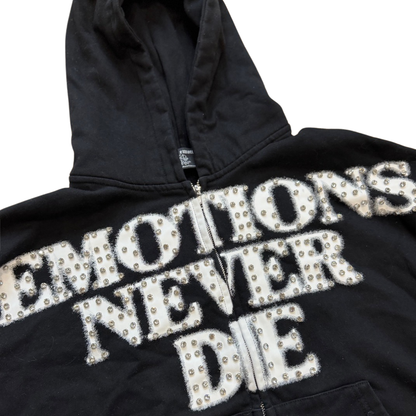 Mixed Emotions End Rhinestone Hoodie Black (PRE-OWNED)