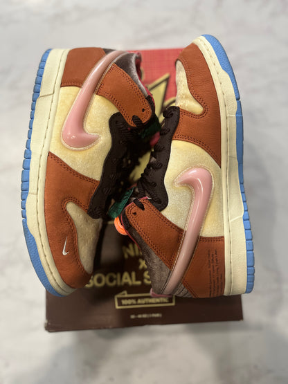Nike Dunk Mid Social Status Free Lunch Chocolate Milk PRE-OWNED