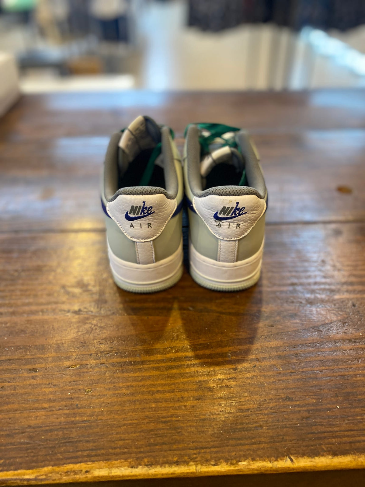 Nike Air Force 1 Low '07 LV8 Split Light Silver Deep Royal Blue PER-OWNED