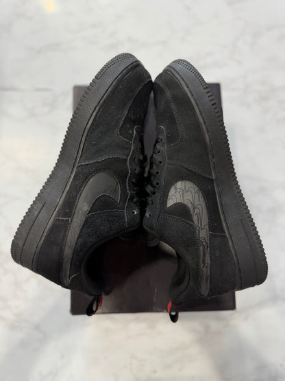 Nike Air Force 1 Low Multi-Swoosh Black Crimson PRE-OWNED