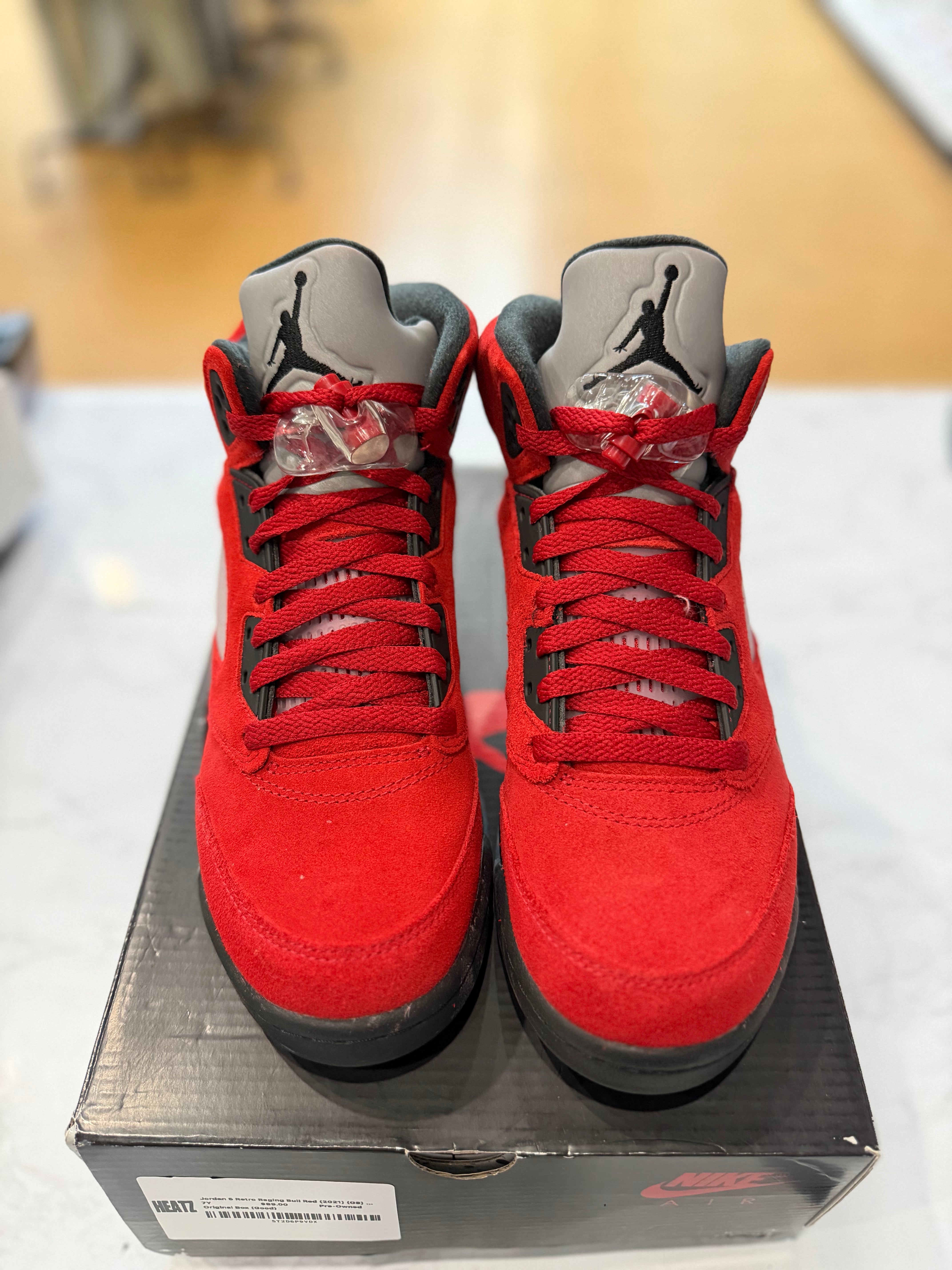 Jordan 5 Retro Raging Bull Red (2021) (GS) PRE-OWNED