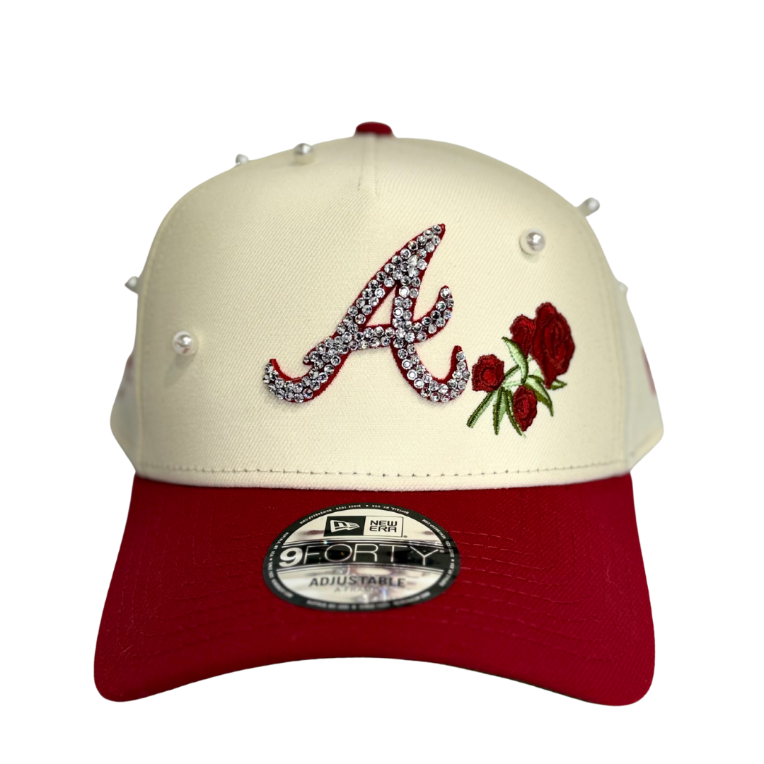 Atlanta Braves Pearl Rose Hat