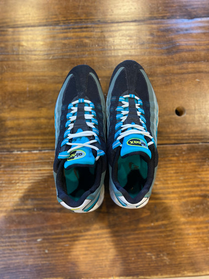 Nike Air Max 95 No Sew Running Sneakers Black/Venom Green-Turbo Green PRE-OWNED
