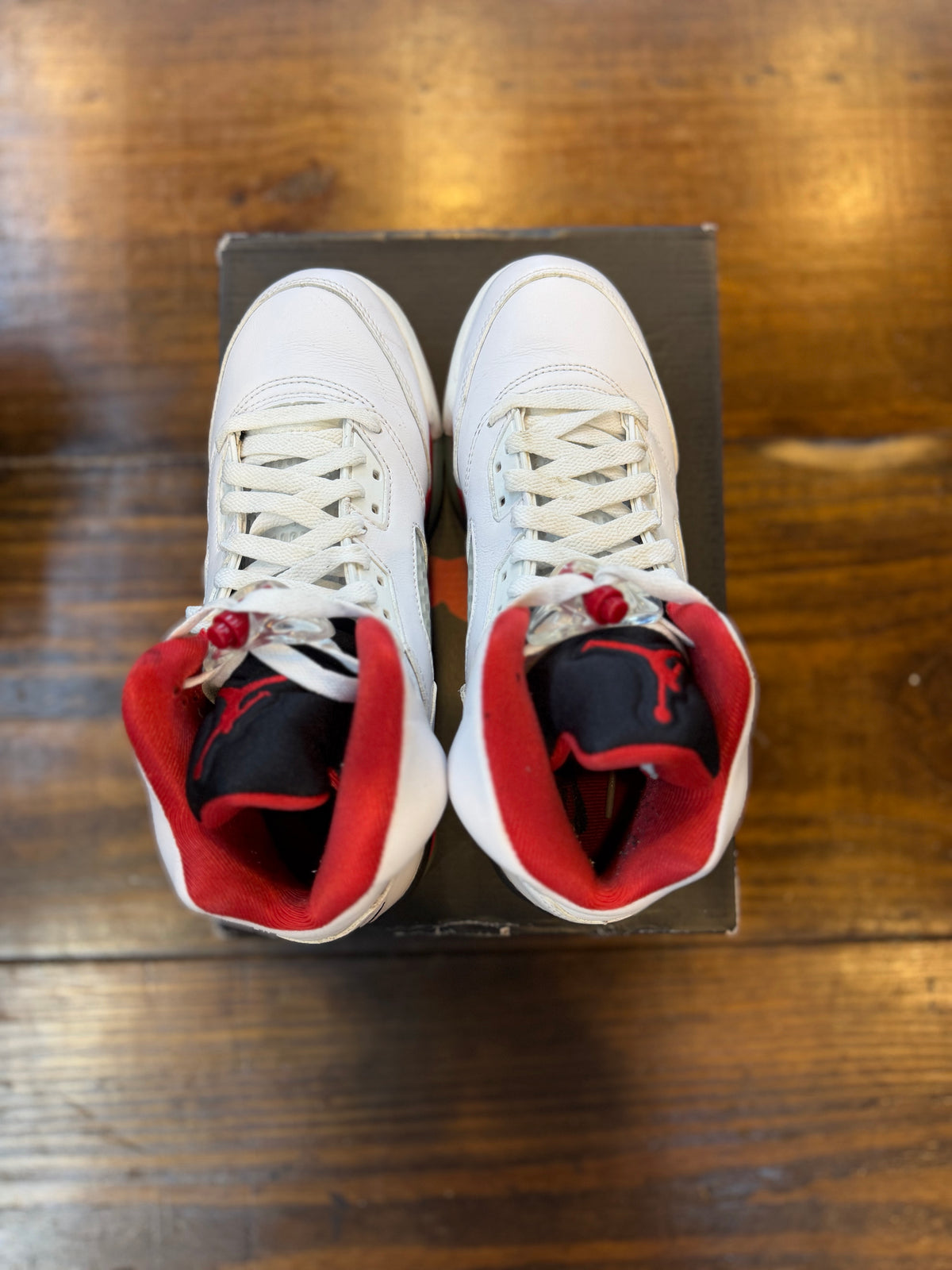 Jordan 5 Retro Fire Red Black Tongue (2025) (GS) PRE-OWNED